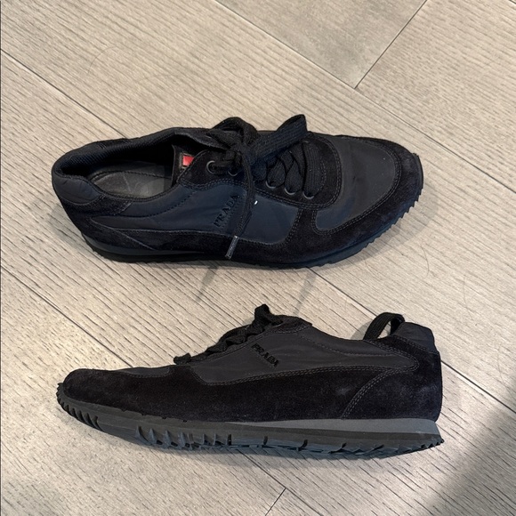 Prada Men's Black and Gray Sneakers - Picture 1 of 1